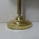 Brass green banker's lamp and vintage glass paste