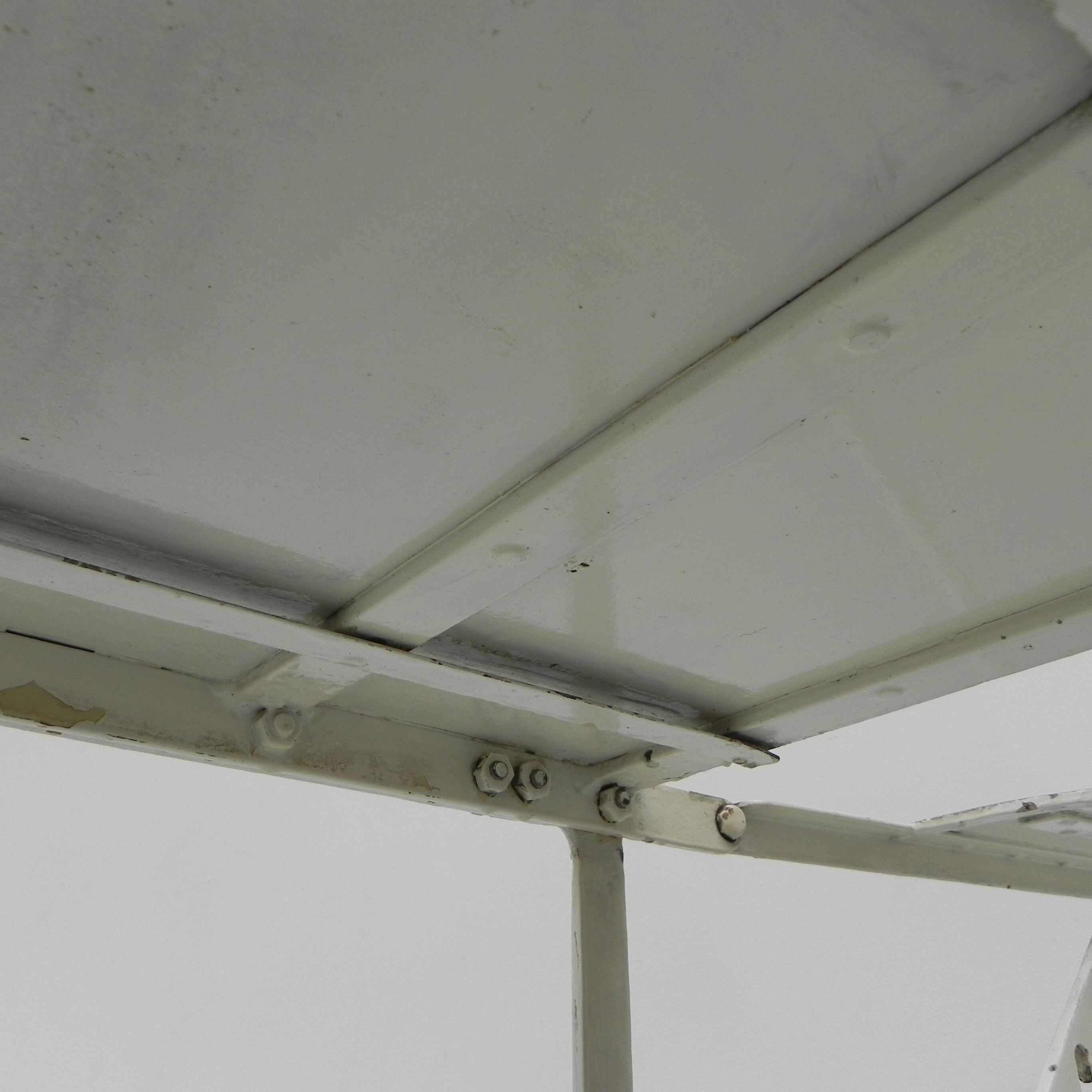 Industrial side table, hospital bed