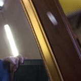 Miroir en bois et stuc doré