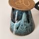 4 sculptural stoneware cups by Philippe Monroig