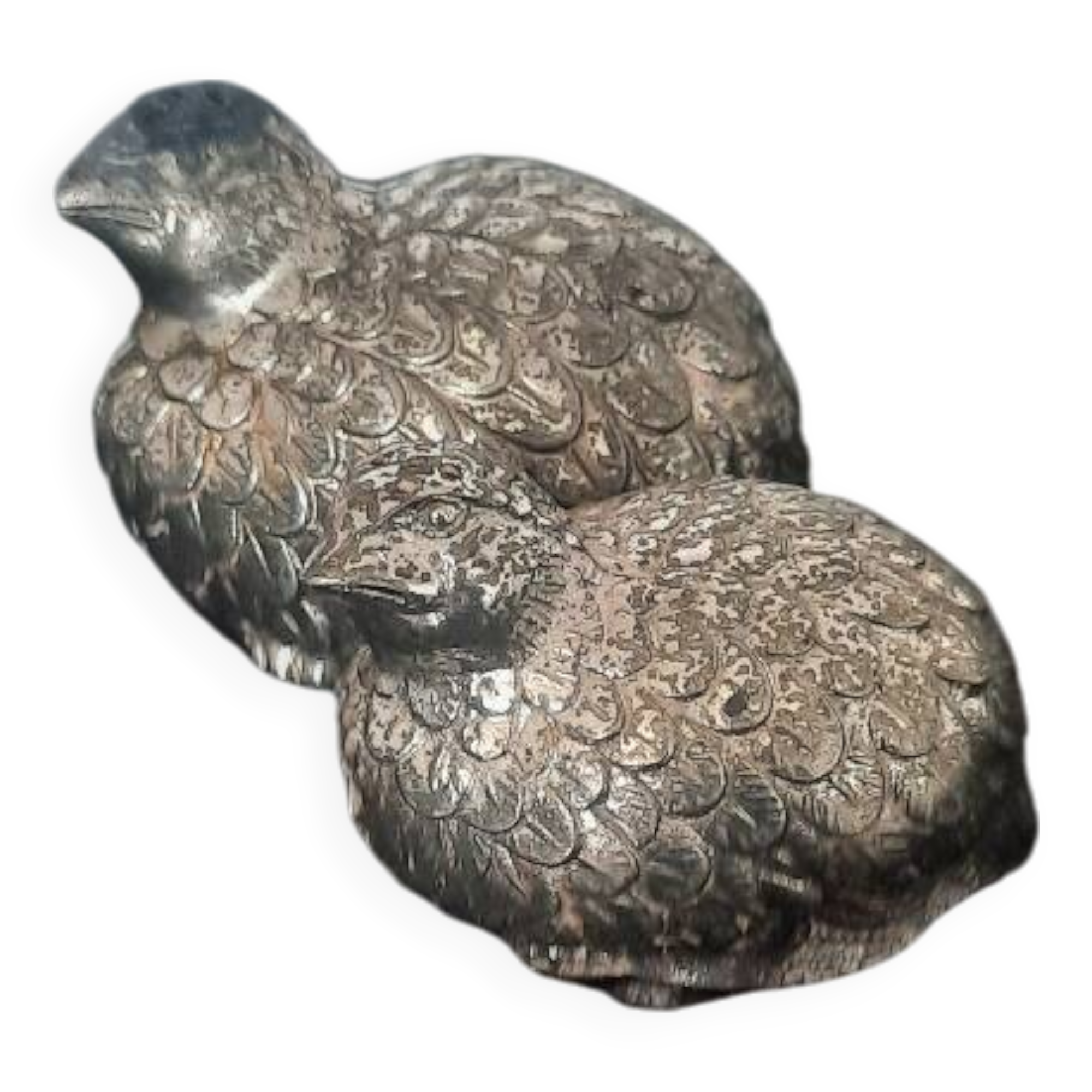 Salière et poivrier métal argenté