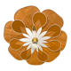 Suspension florale lin et rotin