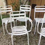 Set of chairs and garden armchairs Tolix 1950