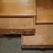 Art Deco whitewashed oak dressing table with Heal's stool.