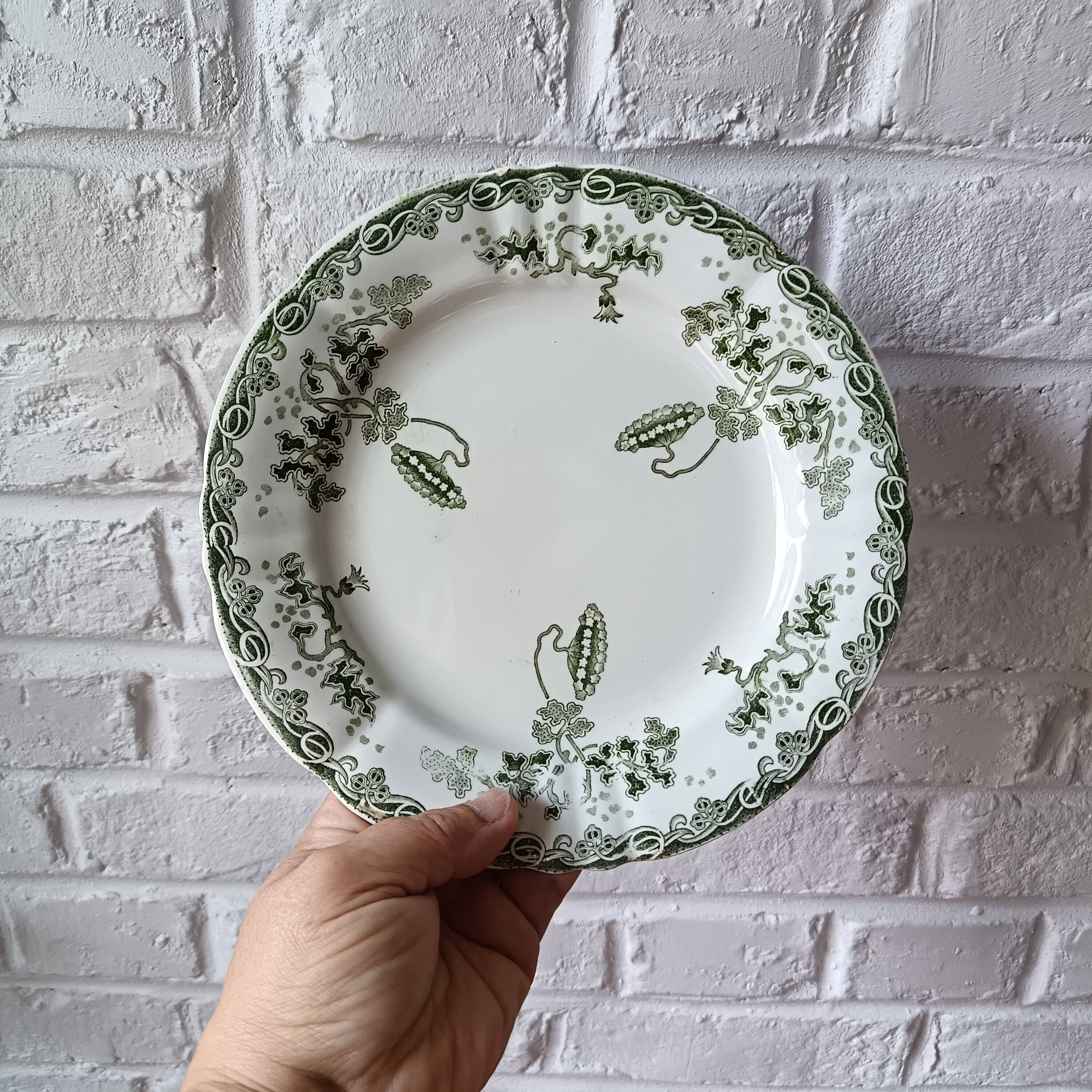 6 assiettes plates  anciennes Hamage Moulin des loups