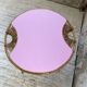 Vintage pink rattan coffee table