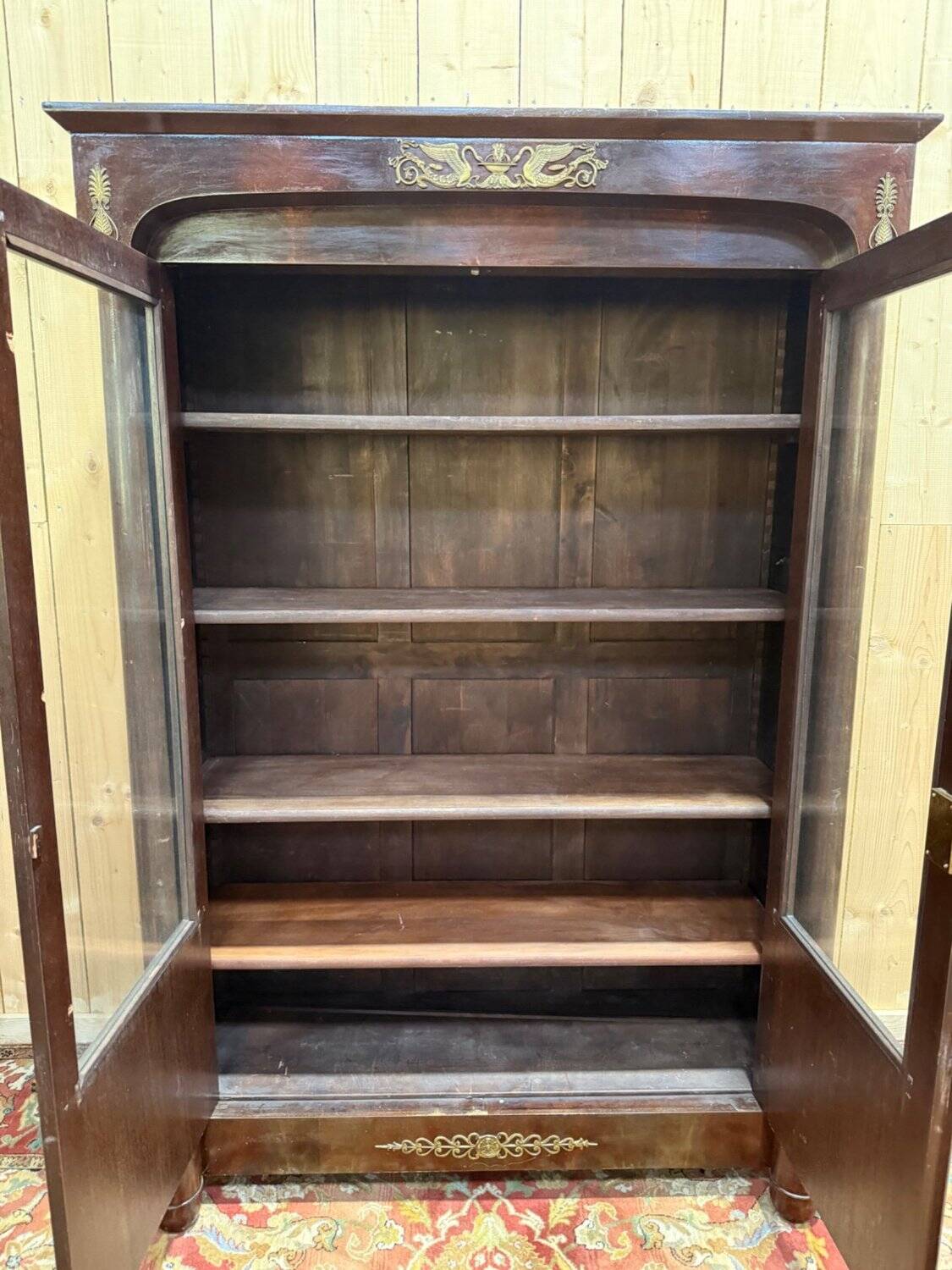 Empire Showcase Library – Mahogany & Gilded Bronzes