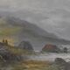 French school, late 19th century Coastal landscape, oil on paper