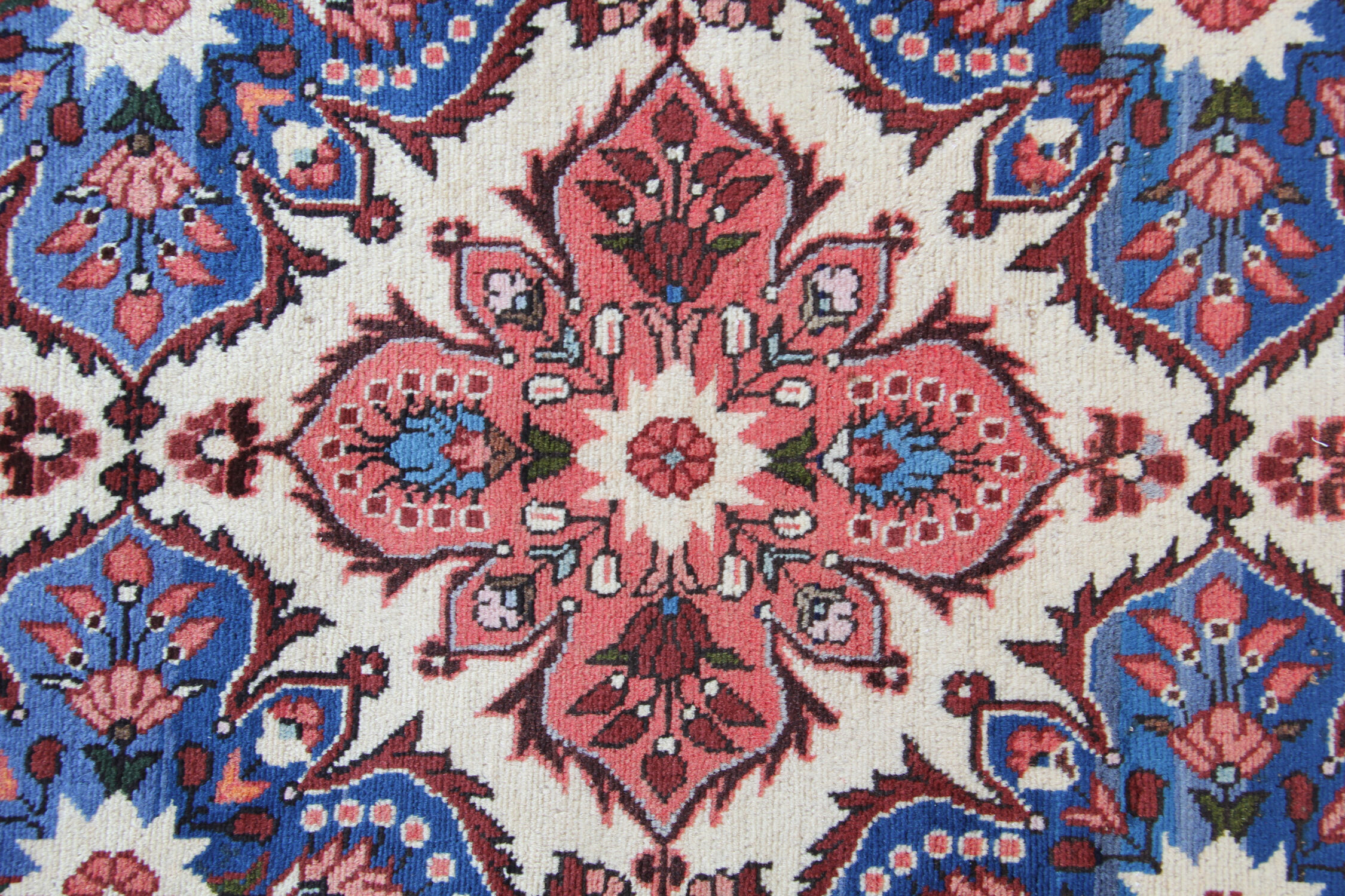 Persian handwoven wool runner rug 87x380cm