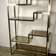 Vintage gold chrome metal Lancel bookcase 1970
