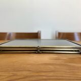 Metal triptych mirror from the 1950s