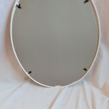 Miroir métal blanc de 1970