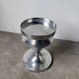 Brushed stainless steel console pedestal 1970