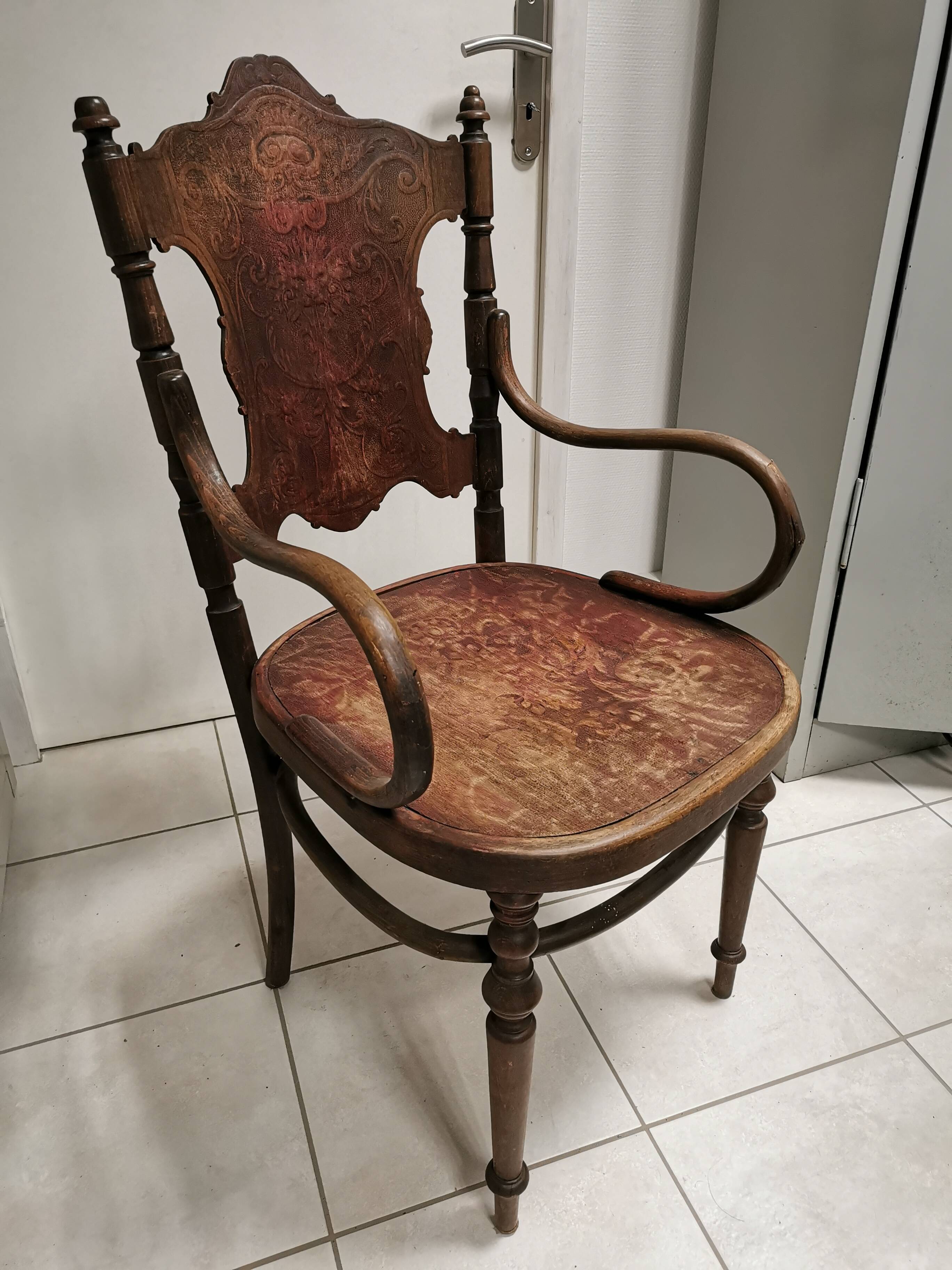 Old fischel armchair, bentwood chair