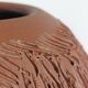 Vintage mid-century brutalist sgraffito ceramic vase