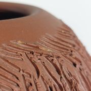 Vase en céramique sgraffito décor brutaliste vintage du milieu du siècle
