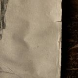 Neo-classical Greek head of the workshop of the god Ares in charcoal.