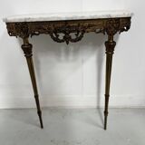 Louis XVI style console in gilded bronze, 20th century
