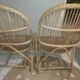 Pair of vintage rattan/wicker armchairs from the 70s