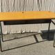 Vintage 2-seater desk with large metal locker