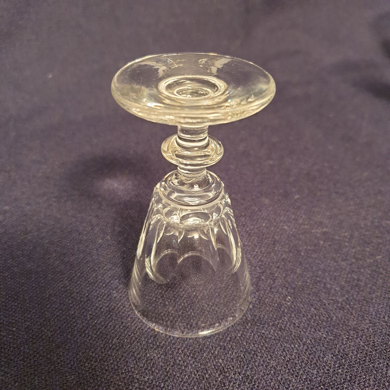 6 antique crystal shot glasses