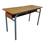 Hitler style 1960 double school desk with locker