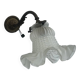 Antique bronze wall light in Louis XVI style - tulip-shaped glass paste flower.