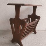 Vintage wooden magazine rack