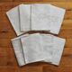 8 antique napkins in monogrammed and damask white linen