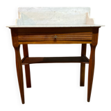 Antique dressing table, white marble