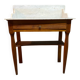 Table de toilette ancienne, marbre blanc