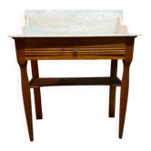 Antique dressing table, white marble
