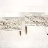 Set of 2 enamel tables, Sweden, 1970