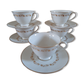 5 cups with 5 saucers Royal doulton