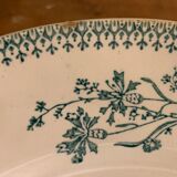10 dessert plates and Art Deco green Saint Amand serving dish