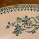 10 dessert plates and Art Deco green Saint Amand serving dish