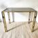 Side table, end of sofa in smoked glass and metal, 70s.