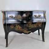 Chinese lacquered style commode