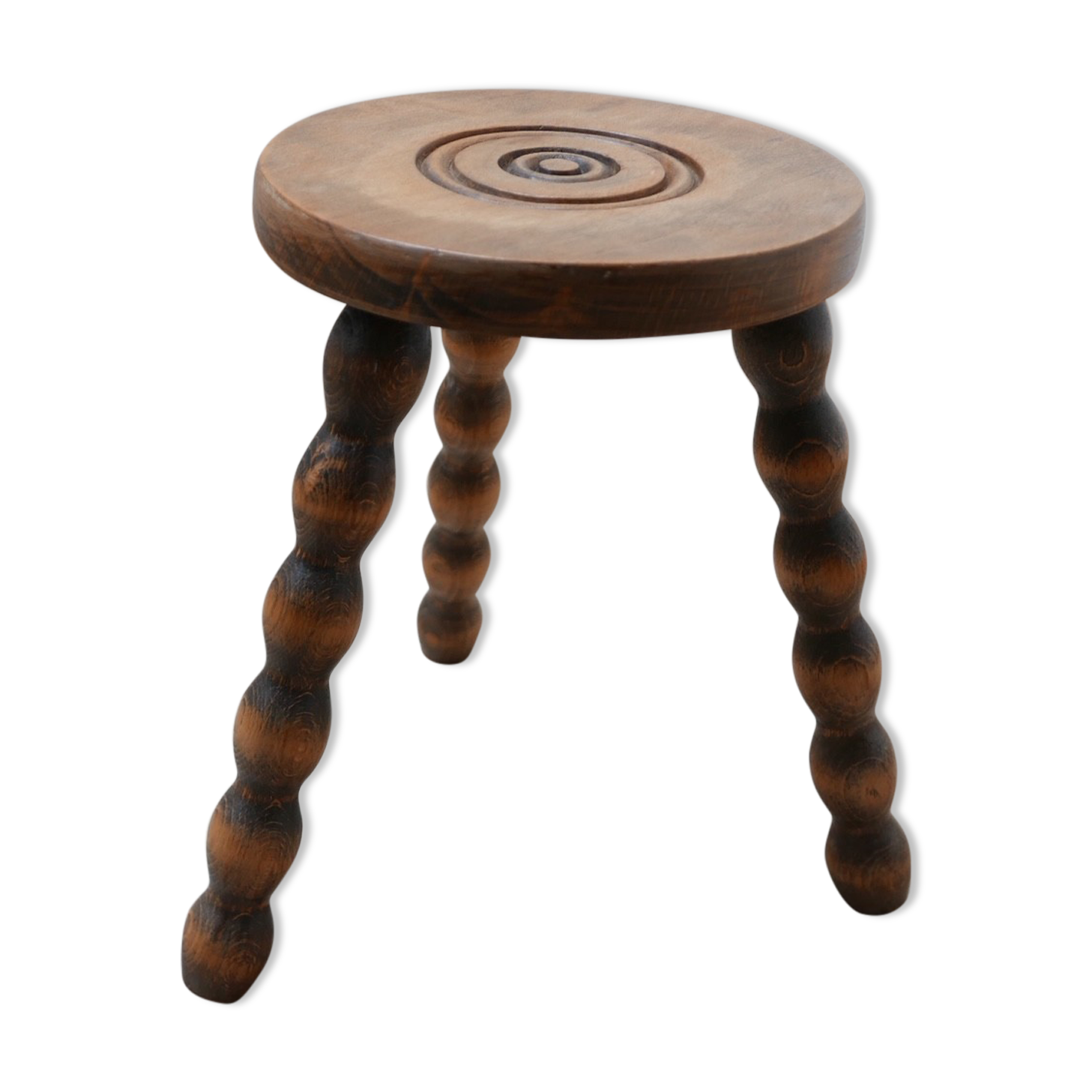 French mid-century bobbin stool