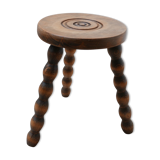 French mid-century bobbin stool