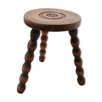 French mid-century bobbin stool