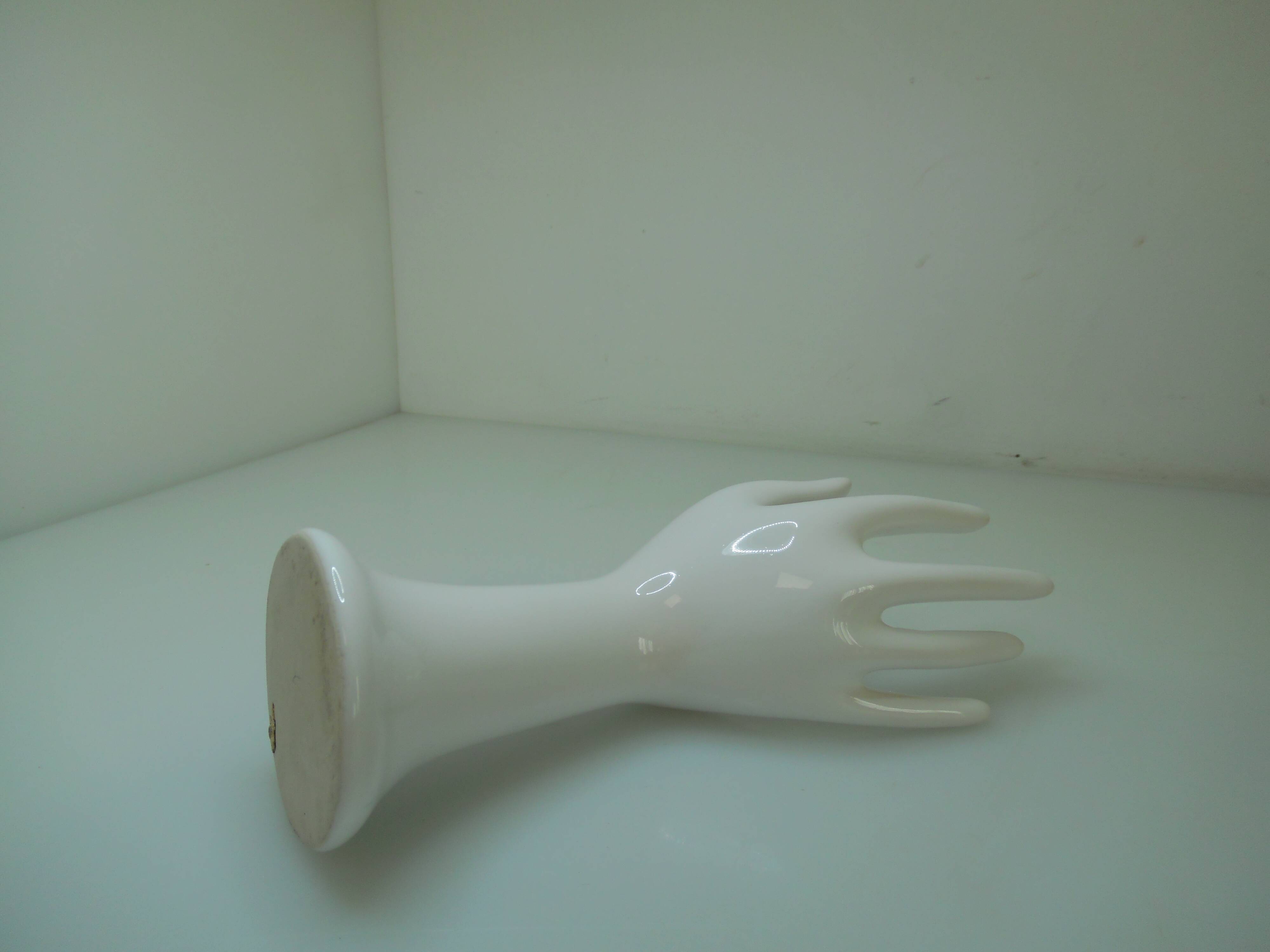 Vintage white ceramic hand