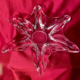 Crystal fruit bowl signed "Art Vannes France", empty pocket, 1960s