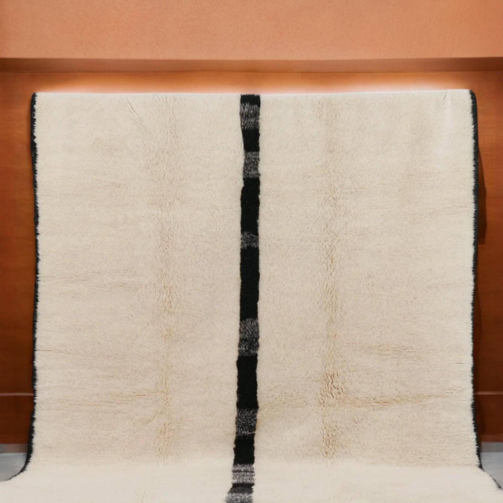 Berber rug in natural wool 3x2 m