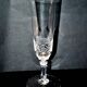 Baccarat series of 6 antique champagne flutes in diamond cut crystal organ stops 19th century.