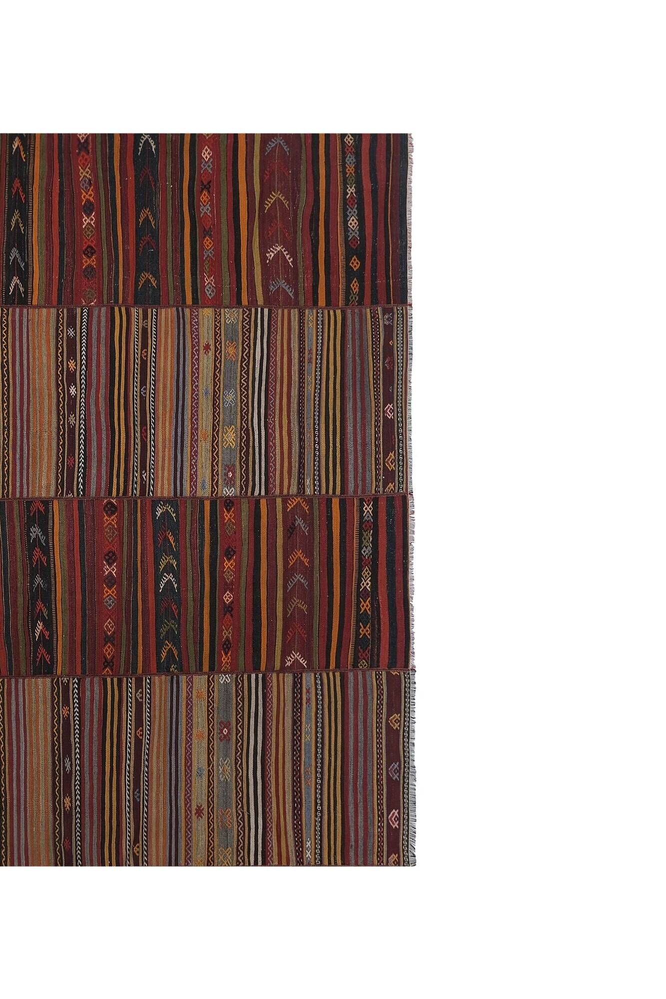 Vintage Turkish kilim handwoven 273x356 cm