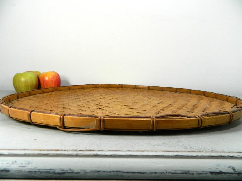 Huge bamboo basket, cheese tray, wall basket