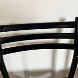 Set of 4 Italian black chairs 1970s