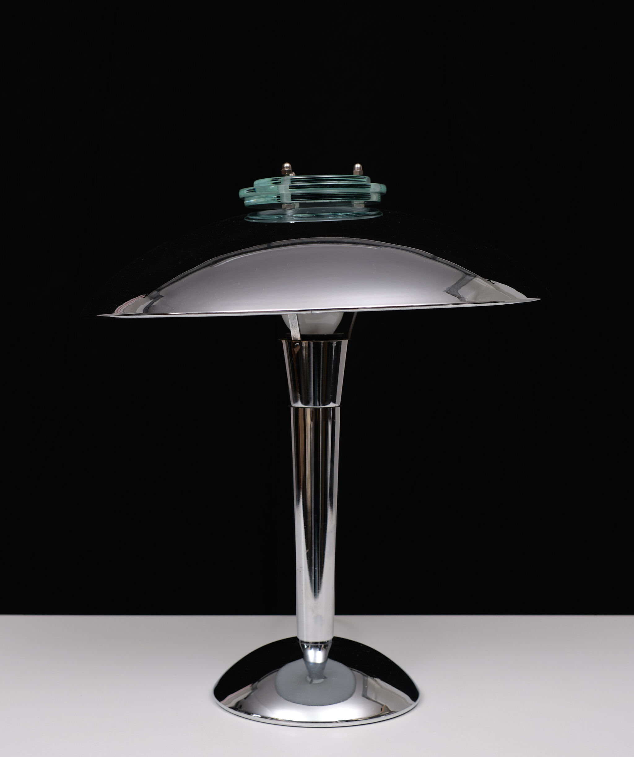 Lampe de table chromée Tokyo Bauhaus des années 1980 Japon