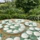 Vintage oyster service in majolica